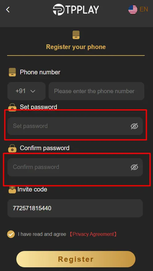 re-enter your password again